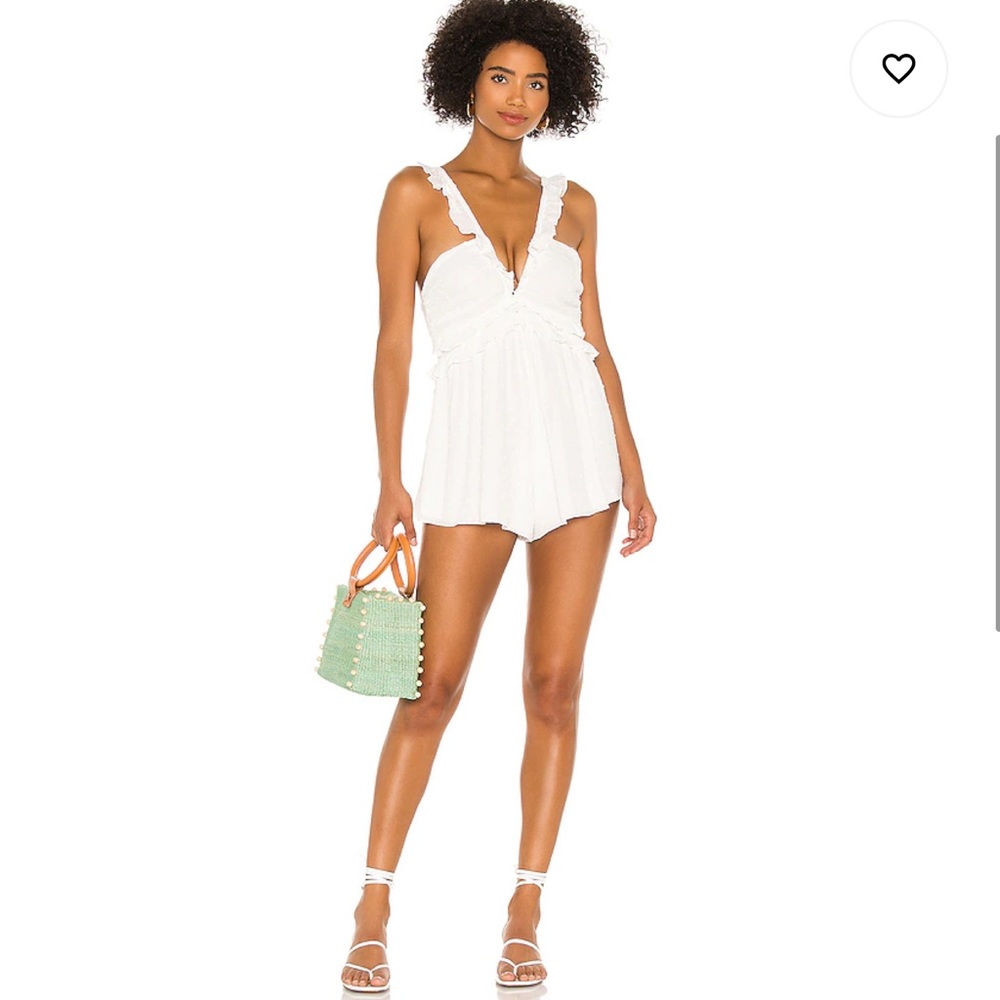 Tularosa Hollis Ruffle Romper in White Small NWT - Picture 1 of 10